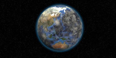 Haishen tayfunu uzaydan gösterildi. Son derece detaylı ve gerçekçi yüksek çözünürlüklü 3 boyutlu resimleme NASA tarafından desteklenen elementler.