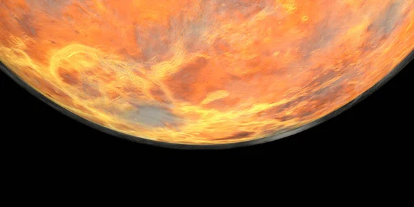 Görünür bulutları olan Venüs gezegeni ya da uzaydan gösterilen gaz. Bu 3D görüntüleme elementleri NASA tarafından desteklenmektedir