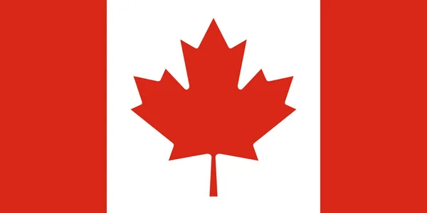 Bandera nacional de Canadá, ilustración vectorial. — Vector de stock