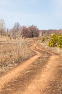 Bahar manzara, asfaltsız toprak yol