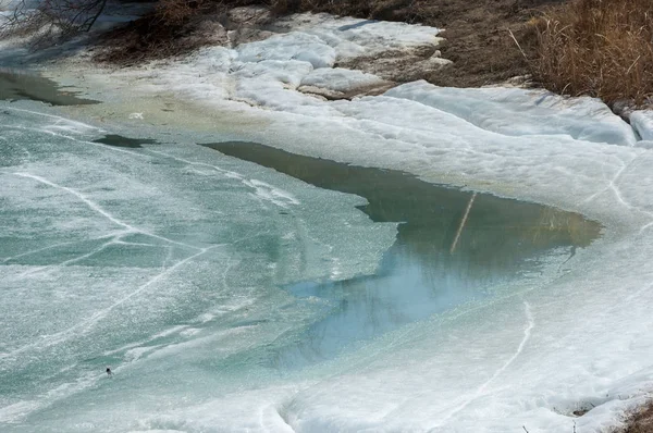 River Last Ice Last Ice Floe Last Needle Ice Ili — Stock Photo, Image