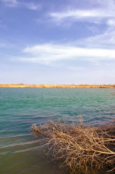 nehir bahar. bahar Nehri Orta Asya'da. Kazakistan bozkır nehir Semirechye. 