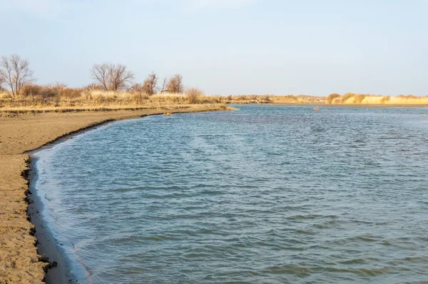 nehir bahar. bahar Nehri Orta Asya'da. Kazakistan bozkır nehir Semirechye. 