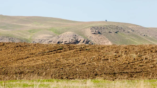 Bahar eteklerinde, yeşil çimen, tepeler, willow brook üzerinde,