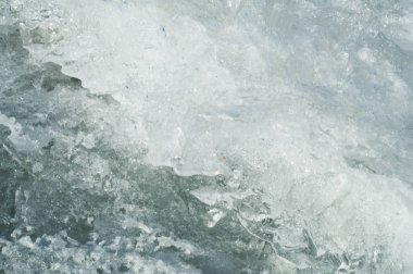 doku. buz. Donmuş buz Nehri üzerinde.