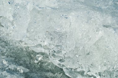 doku. buz. Donmuş buz Nehri üzerinde.