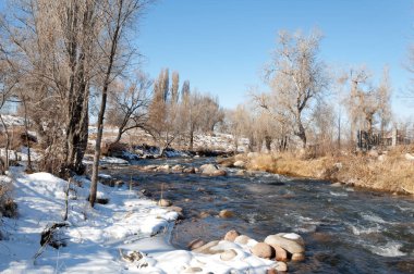 Sıcak, sevgi güneş son bahar kar