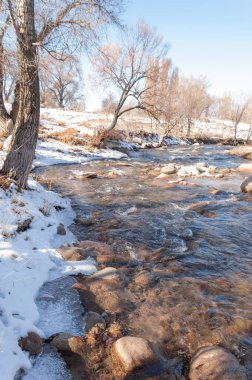 Sıcak, sevgi güneş son bahar kar