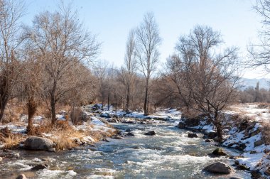 Sıcak, sevgi güneş son bahar kar
