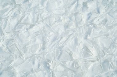 doku. buz. Donmuş buz Nehri üzerinde.