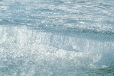 doku. buz. Donmuş buz Nehri üzerinde.