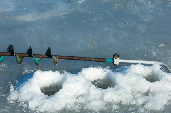 River flood fishermen. Torn river ice fishermen. River with the last ice fishermen on the ice. Russia Tatarstan Kama river in early spring