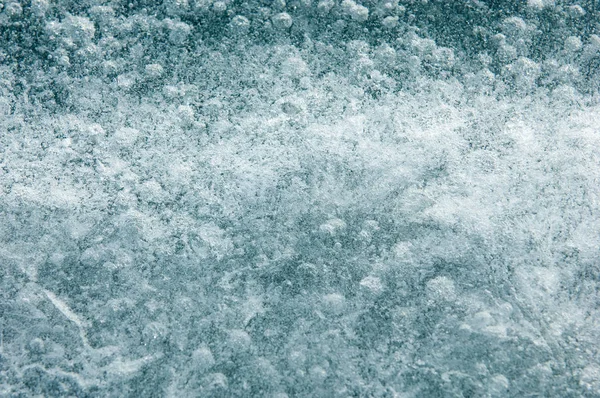 Consistenza Ghiaccio Ghiaccio Congelato Sul Fiume — Foto Stock