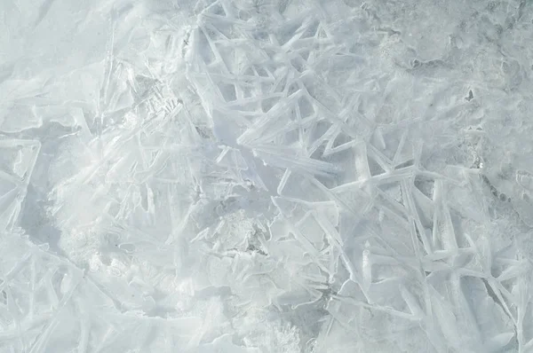 doku. buz. Donmuş buz Nehri üzerinde.