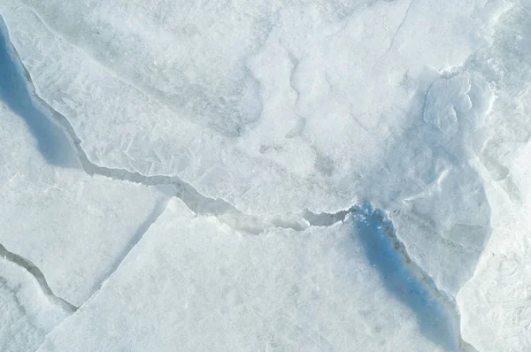 Texture Glace Glace Gelée Sur Rivière — Photo