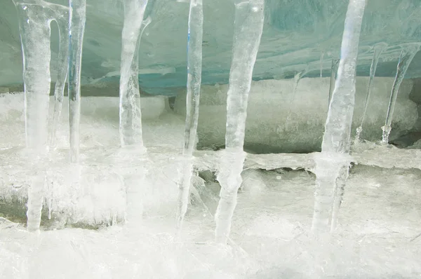 Textura Hielo Hielo Congelado Río — Foto de Stock