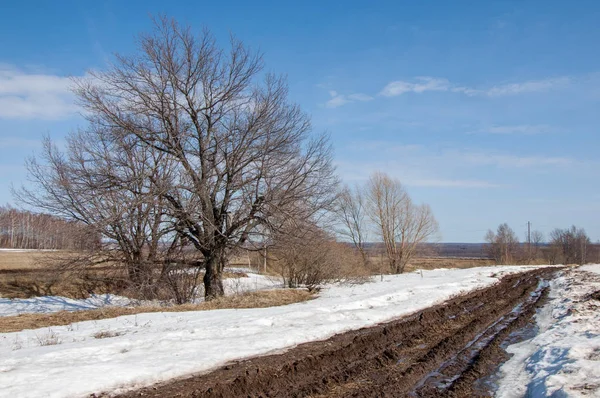 Bahar yollar yıkanmış. yoldan çekilin. yolda çamur