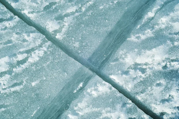 Textura Hielo Hielo Congelado Río — Foto de Stock