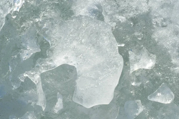 Texture Glace Glace Gelée Sur Rivière — Photo