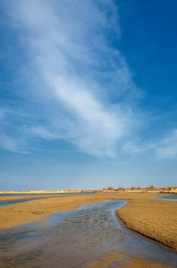 nehir bahar. bahar Nehri Orta Asya'da. Kazakistan bozkır nehir Semirechye. 