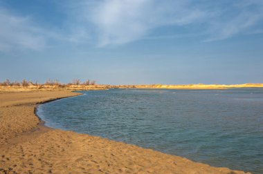 nehir bahar. bahar Nehri Orta Asya'da. Kazakistan bozkır nehir Semirechye. 