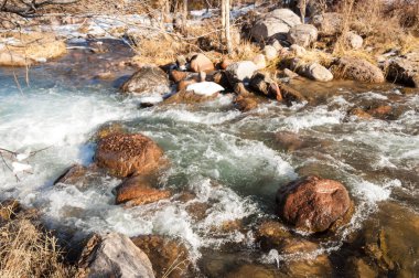 Sıcak, sevgi güneş son bahar kar