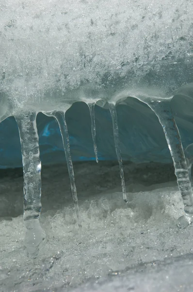 Texture Glace Glace Gelée Sur Rivière — Photo