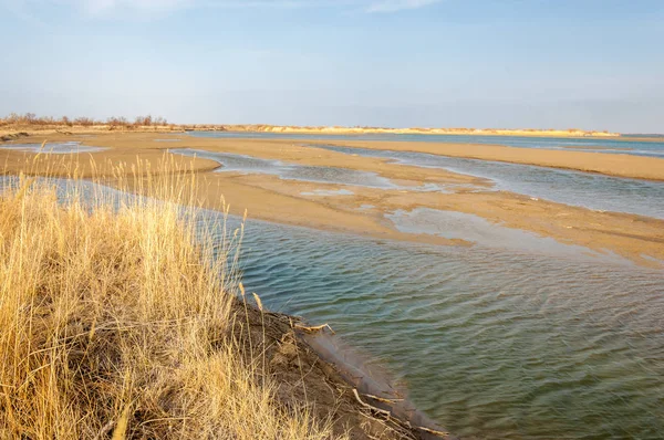 nehir bahar. bahar Nehri Orta Asya'da. Kazakistan bozkır nehir Semirechye. 