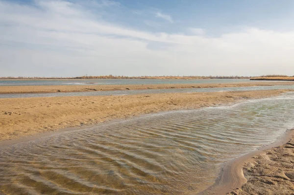 nehir bahar. bahar Nehri Orta Asya'da. Kazakistan bozkır nehir Semirechye. 