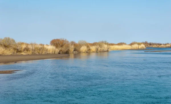 bahar bozkır nehirde. nehir sazlık ile büyümüş. saf zümrüt sudur