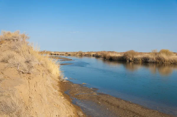 bahar bozkır nehirde. nehir sazlık ile büyümüş. saf zümrüt sudur