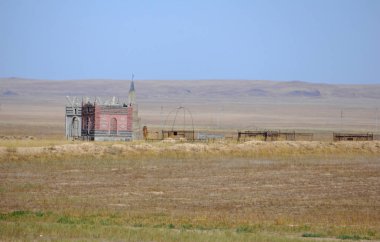 Sonbahar manzara, bozkır Dağları ile. çayır, veld, veldt. otlak, açık, ekilmemiş ülke veya otlak geniş bir açık alan 