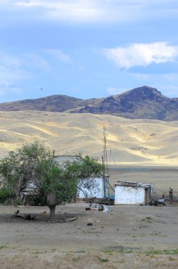 Sonbahar manzara, bozkır Dağları ile. çayır, veld, veldt. otlak, açık, ekilmemiş ülke veya otlak geniş bir açık alan