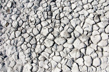 Yere çatlaklar. kuraklık. toprak erozyonu, kırık doku. Kuru kırık zemin. 