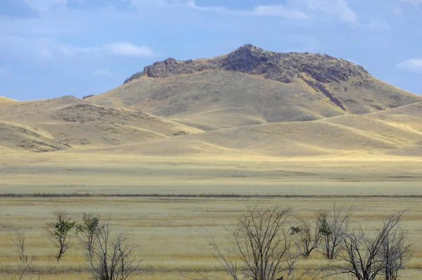 Sonbahar manzara, bozkır Dağları ile. çayır, veld, veldt. otlak, açık, ekilmemiş ülke veya otlak geniş bir açık alan