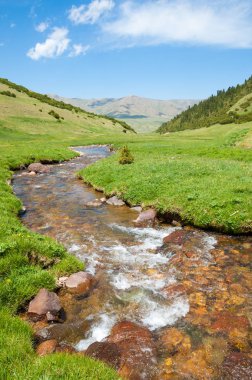 dağ, dağ, tepe. Kazakistan. Tien Shan. Takma Yaylası