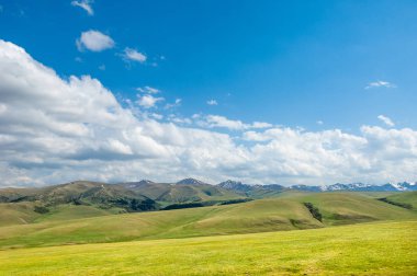 dağ, dağ, tepe. Kazakistan. Tien Shan. Takma Yaylası