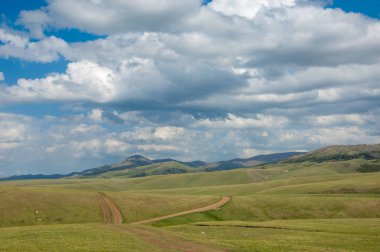 dağ, dağ, tepe. Kazakistan. Tien Shan. Takma Yaylası