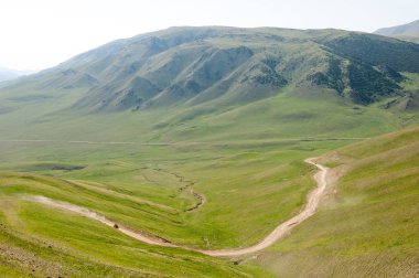 dağ, dağ, tepe. Kazakistan. Tien Shan. Takma Yaylası