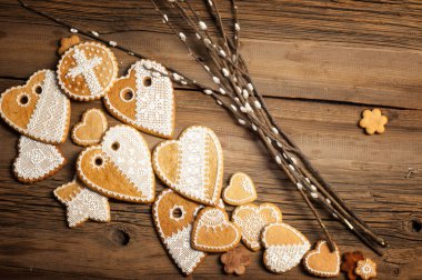 el yapımı kurabiyeler. el zencefil çerezleri boyalı