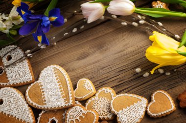 el yapımı kurabiyeler. el zencefil çerezleri boyalı