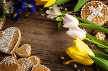 el yapımı kurabiyeler. el zencefil çerezleri boyalı