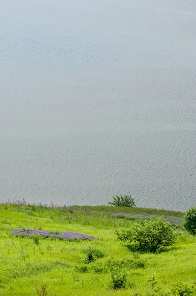Yaz nehir. Yüksek Rock. Mavi gökyüzü. güzel sahne