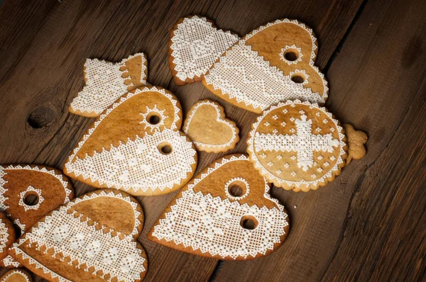 el yapımı kurabiyeler. el zencefil çerezleri boyalı