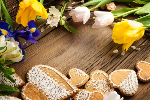 el yapımı kurabiyeler. el zencefil çerezleri boyalı