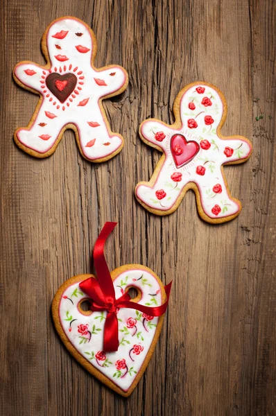 バレンタインの日にクッキー 写真スタジオ — ストック写真