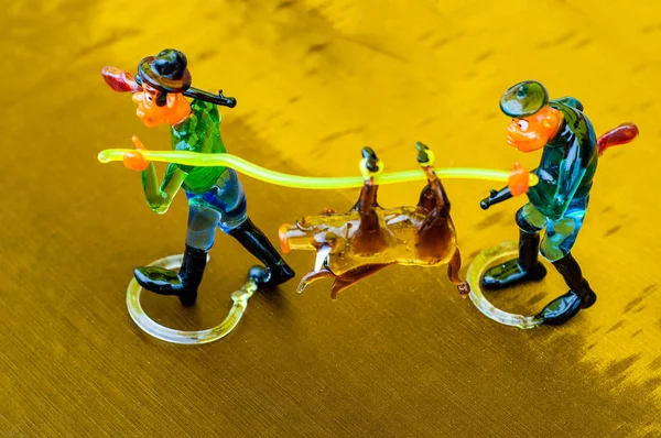 Doku, arka plan, desen. Camdan yapılmış oyuncaklar