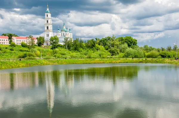 Église Orthodoxe Flood Catastrophe Naturelle Inondation Terre Avec Eau Qui — Photo