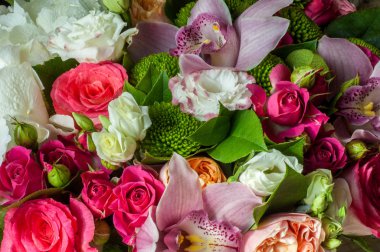 B Güzel buket çiçek büyük düğün töreni için hazır. 