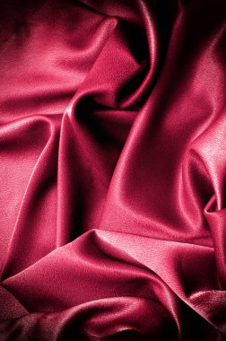 Doku, arka plan. Şablon. İpek kumaş renkli, bu liste için bir zarif ve güzel. İpek Dupioni kumaş kırmızı karışımı. Krep de Chine, taş yıkanmış, düz renk kırmızı kırmızı,